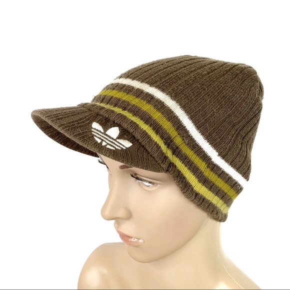 Adidas Visor Beanie Cap Brown 
